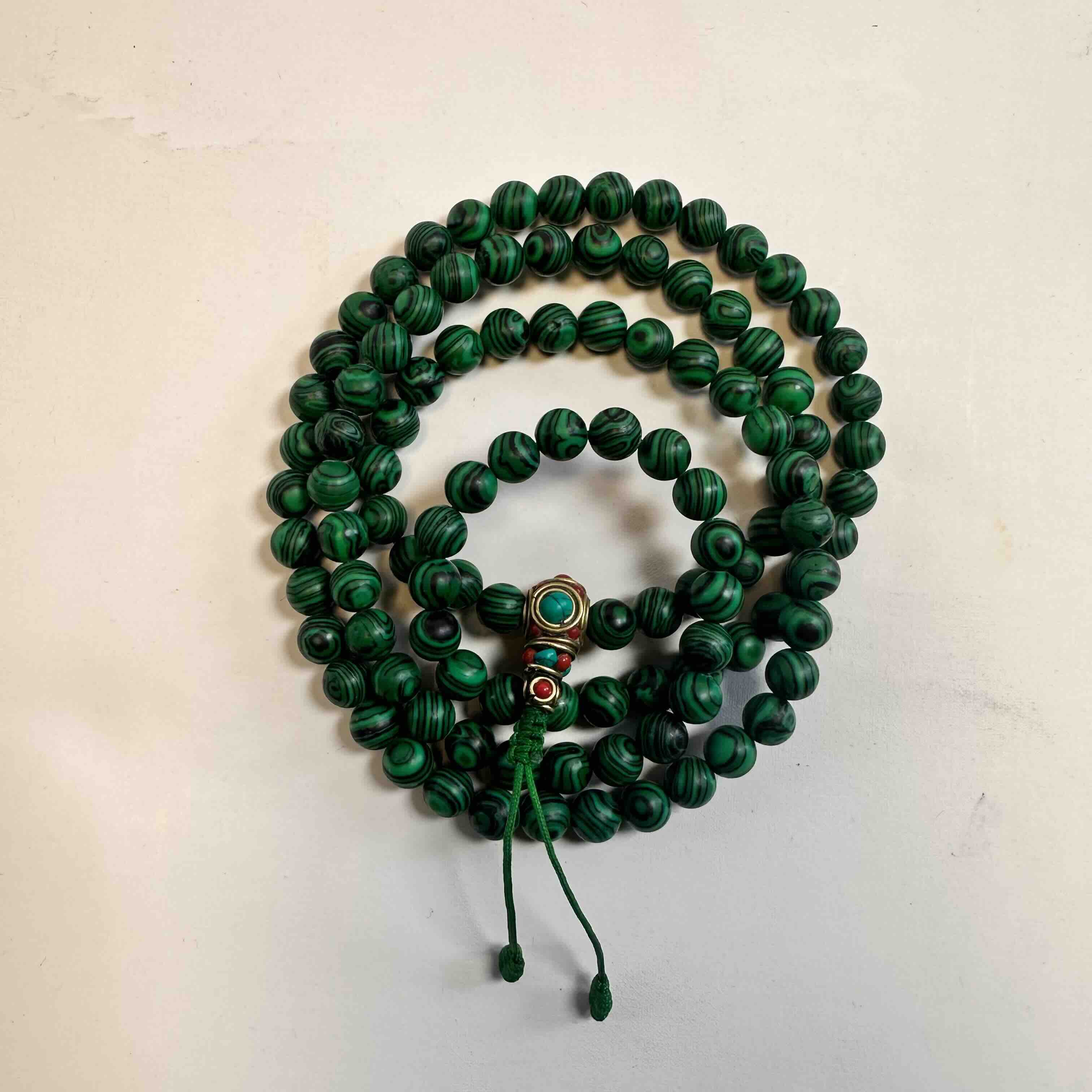 Green Malachite-Style Mala