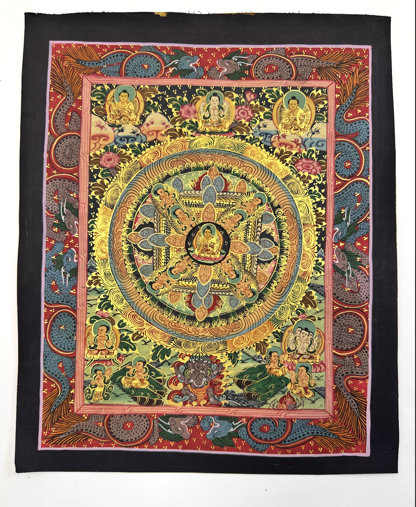Taming of the Mind (Elephant Path) Thangka